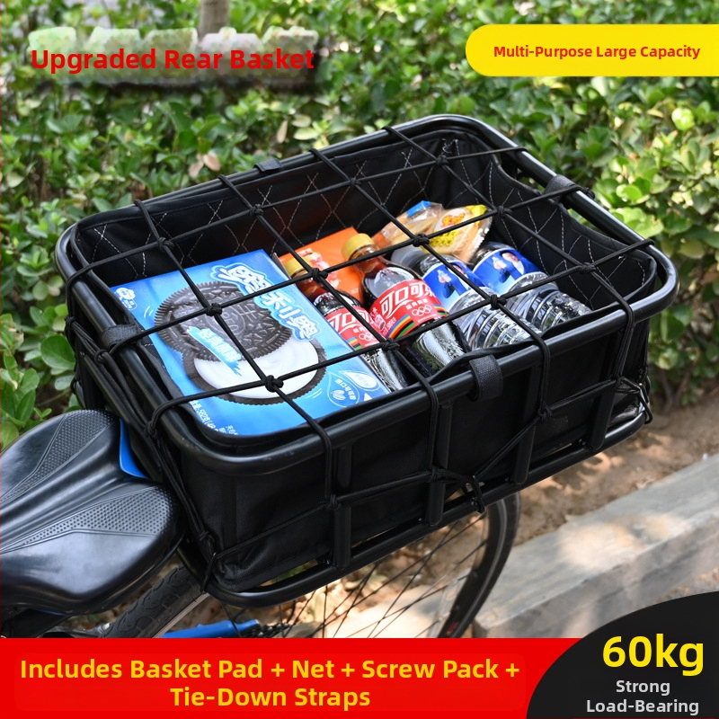Кошница за съхранение на велосипеди, задно съхранение, синя лента за съхранение на храна и плодове, метална клетка за домашни любимци