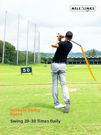 Meigao Sports Golf Pan με Σωστή Κούνια, Δείκτη Έκρηξης, Δύναμη Κτύπησης, Συσκευή Εκπαίδευσης Κούνιας για Βελτίωση Ταχύτητας Κούνιας