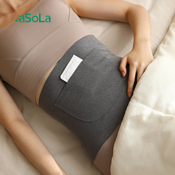 Meleg, dupla zsebes, bársonyos hasmelegítő öv, női hasmelegítő öv, megfázás elleni, meleg, rugalmas, nyom nélküli női öv