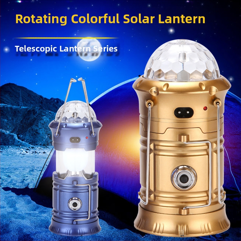 Kaasaskantav telkimislamp, kaasaskantav tähelatern, pöörlev lavalamp, laetav majapidamises kasutatav teleskoop-avariitelkimislamp