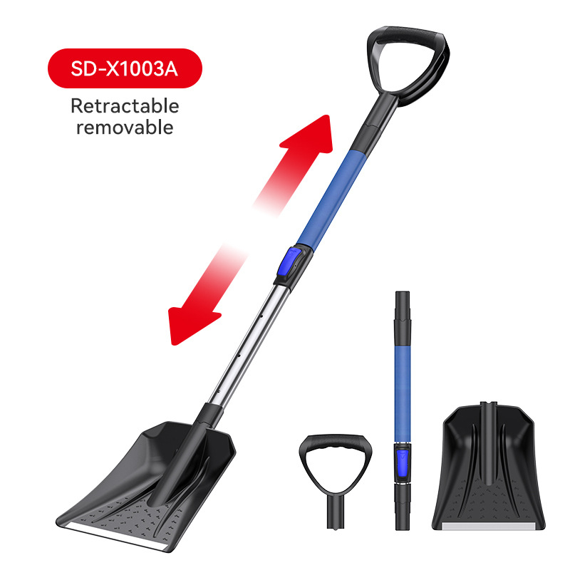 Kokkupandav lumelabidas autole, maastikul kasutamiseks, väike labidas, talvetarbed, kelk, teleskoop-lumelabidas, tööriist, vasakpoolne ämber