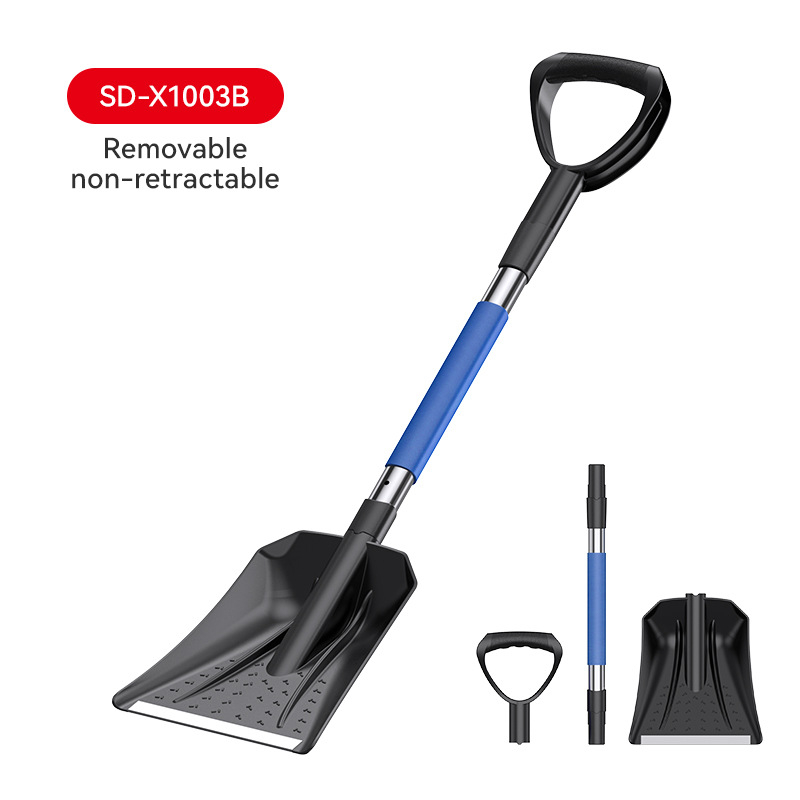 Kokkupandav lumelabidas autole, maastikul kasutamiseks, väike labidas, talvetarbed, kelk, teleskoop-lumelabidas, tööriist, vasakpoolne ämber