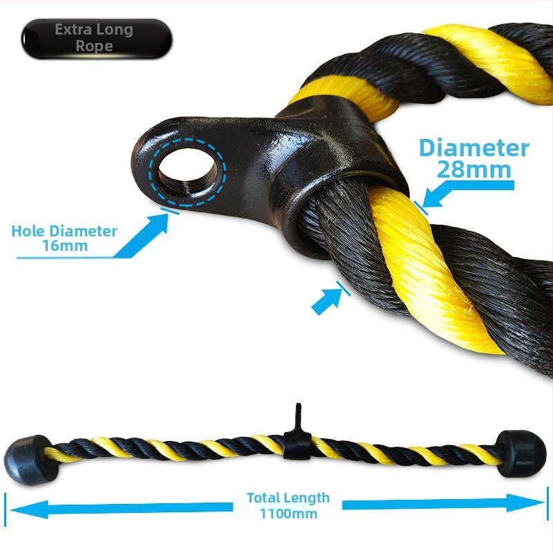 Fitnessi kahe otsaga köiega triitsepsi treenimine kõrgele tõmbeköiega portaal näo tõmbevarustuse lisatarvikud