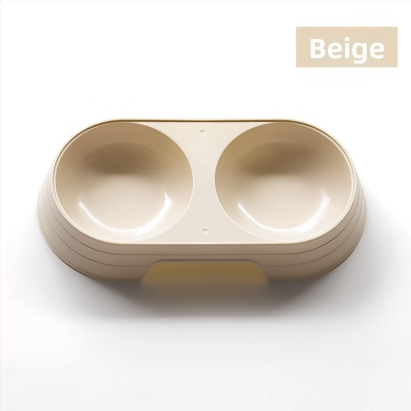 Gyári forrásból származó kopogásgátló kutyatál dupla tál könnyen tisztítható kerek macskatál egyszerű műanyag sűrített tál kisállat tál