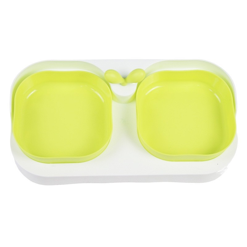 Gyári forrásból származó kopogásgátló kutyatál dupla tál könnyen tisztítható kerek macskatál egyszerű műanyag sűrített tál kisállat tál