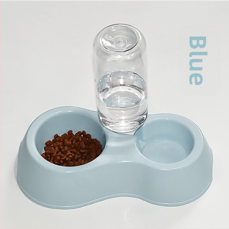 Gyári forrásból származó kopogásgátló kutyatál dupla tál könnyen tisztítható kerek macskatál egyszerű műanyag sűrített tál kisállat tál