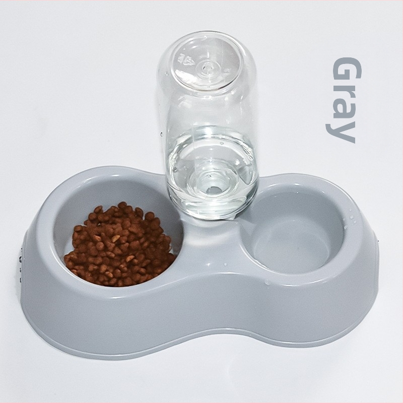Gyári forrásból származó kopogásgátló kutyatál dupla tál könnyen tisztítható kerek macskatál egyszerű műanyag sűrített tál kisállat tál