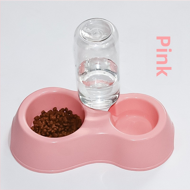 Gyári forrásból származó kopogásgátló kutyatál dupla tál könnyen tisztítható kerek macskatál egyszerű műanyag sűrített tál kisállat tál