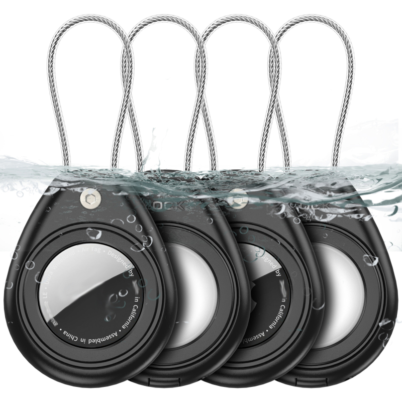 Piemērojams AirTag aizsargapvalks Apple Airtag pretpazaudēšanas lokatora virve Caurspīdīga universāla metāla virves aizsargapvalks