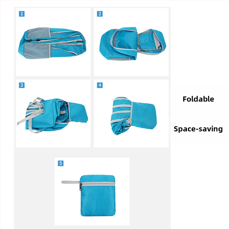 Skladací outdoorový batoh unisex horolezecká taška ležérny cestovný prenosný malý batoh kožená taška nový