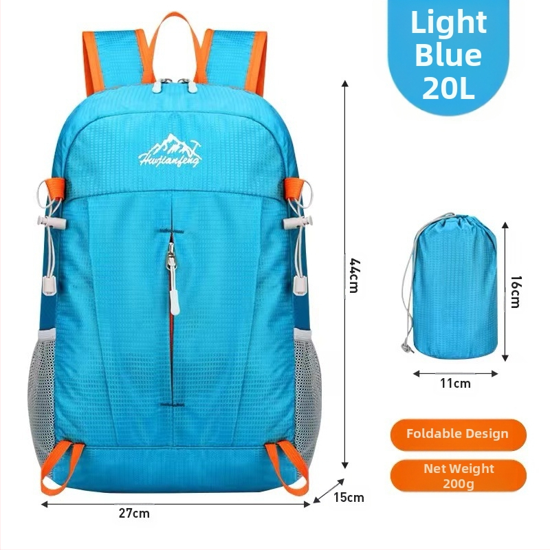 Összecsukható kültéri hátizsák unisex hegymászó táska alkalmi utazó hordozható kis hátizsák bőrtáska új