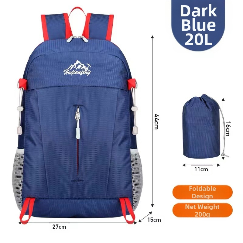Összecsukható kültéri hátizsák unisex hegymászó táska alkalmi utazó hordozható kis hátizsák bőrtáska új