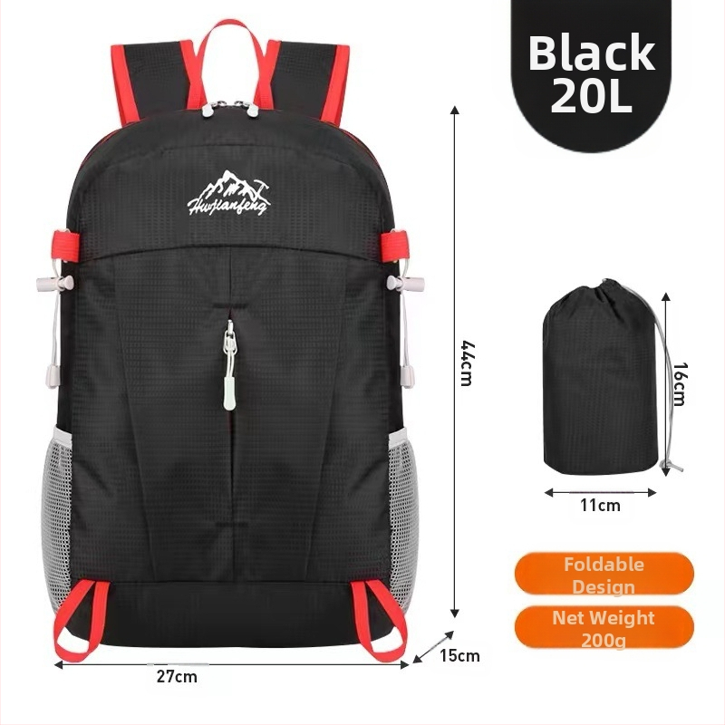Összecsukható kültéri hátizsák unisex hegymászó táska alkalmi utazó hordozható kis hátizsák bőrtáska új