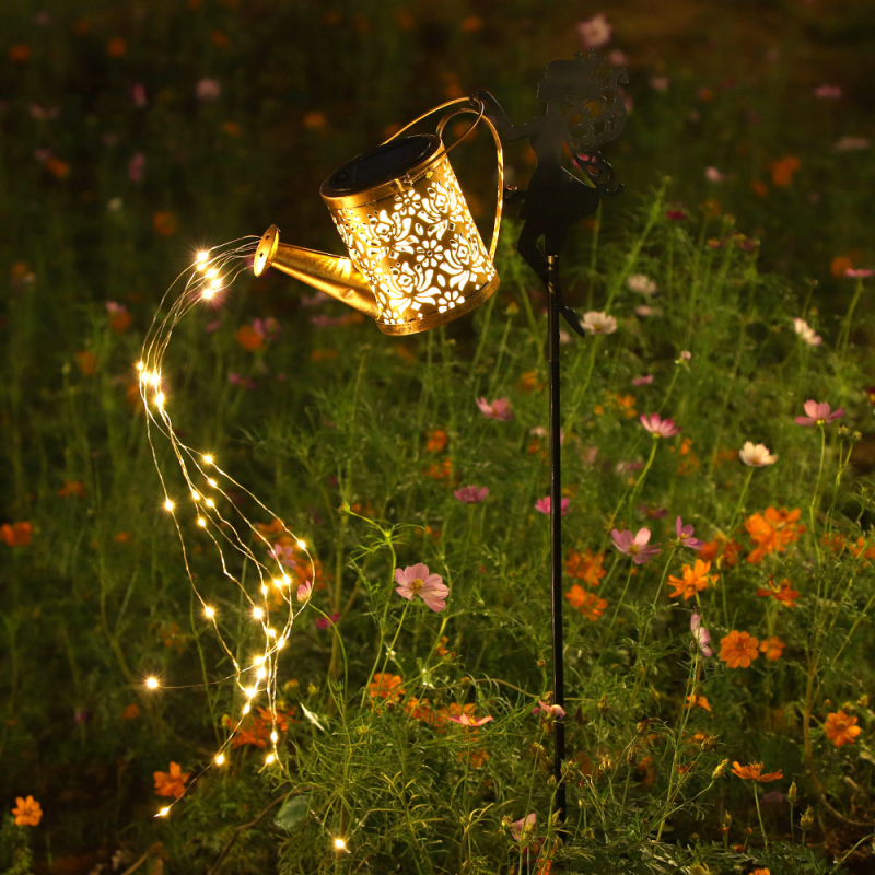 „Temu New Fairy Ground“ kištukas, saulės virdulio šviestuvai, tekančio vandens mirksintys mažo dydžio virdulio vejos šviestuvai, dekoratyvinis apšvietimas