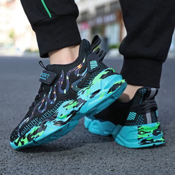 Παπούτσια εξωτερικού εμπορίου για αγόρια με ιπτάμενα υφαντά παπούτσια 2024 άνοιξη και καλοκαίρι νέα μεσαία και μεγάλα παιδικά sneakers mesh Hollow παιδικά παπούτσια μόδας χονδρικής