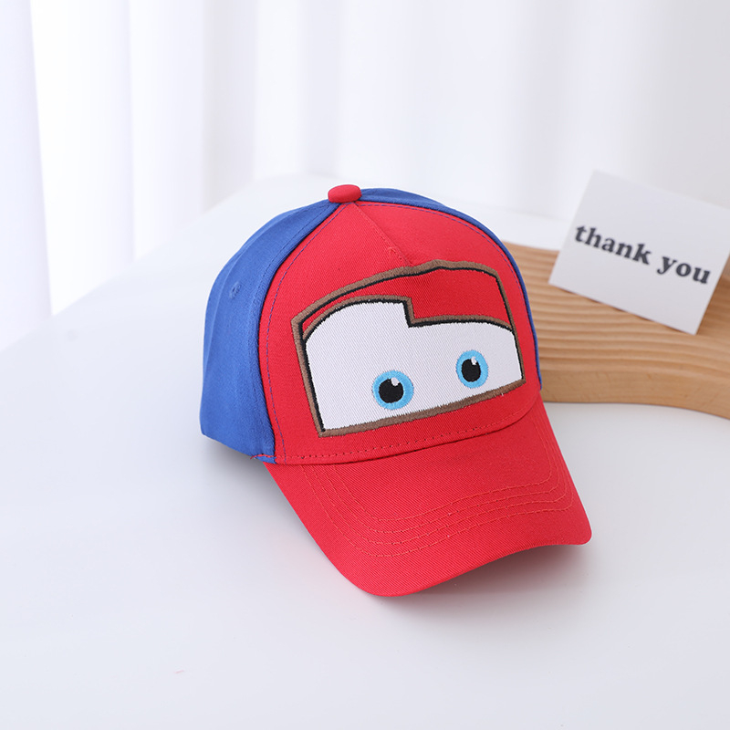 Koreai autós gyerek lapos karimájú baseballsapka tavaszi és őszi új rajzfilm Villám McQueen fiúknak és lányoknak hip-hop sapka nagykereskedelemben