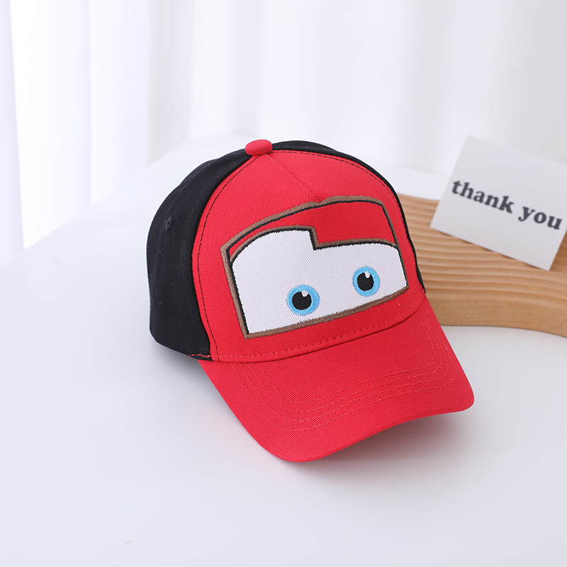 Koreai autós gyerek lapos karimájú baseballsapka tavaszi és őszi új rajzfilm Villám McQueen fiúknak és lányoknak hip-hop sapka nagykereskedelemben