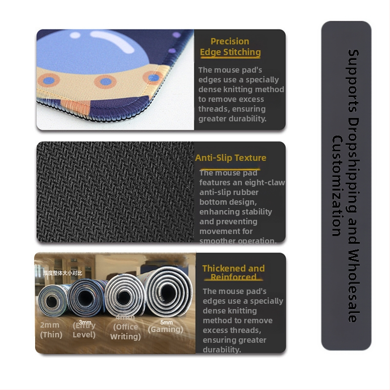Подложка за мишка на Amazon на едро, подложка за бюро Demon Slayer, японска пиратска подложка за обучение, Dragon Ball Cartoon, удебелена противоплъзгаща подложка