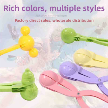 Sniego gniūžčių segtukas, žaidžiantis smėlyje ir vandenyje, vaikų žiemos lauko žaislai, kūdikis žaidžia sniege, segtukas, interaktyvus sniego gniūžčių kovos įrankis