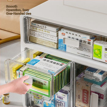 Φαρμακείο Οικιακό Φάρμακο Κουτί Αποθήκευσης Φαρμάκων Φαρμακείο Οικιακό Μεγάλης Χωρητικότητας Πολυστρωματικό Συρτάρι Τύπου Ιατρικό Μικρό Φαρμακείο