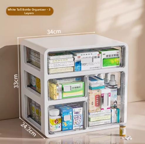 Gyógyszeres doboz háztartási gyógyszerhez Gyógyszertároló doboz Gyógyszeres doboz háztartási nagy kapacitású többrétegű fiókos típusú orvosi kis gyógyszeres doboz