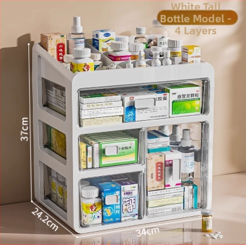 Gyógyszeres doboz háztartási gyógyszerhez Gyógyszertároló doboz Gyógyszeres doboz háztartási nagy kapacitású többrétegű fiókos típusú orvosi kis gyógyszeres doboz