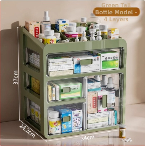 Gyógyszeres doboz háztartási gyógyszerhez Gyógyszertároló doboz Gyógyszeres doboz háztartási nagy kapacitású többrétegű fiókos típusú orvosi kis gyógyszeres doboz