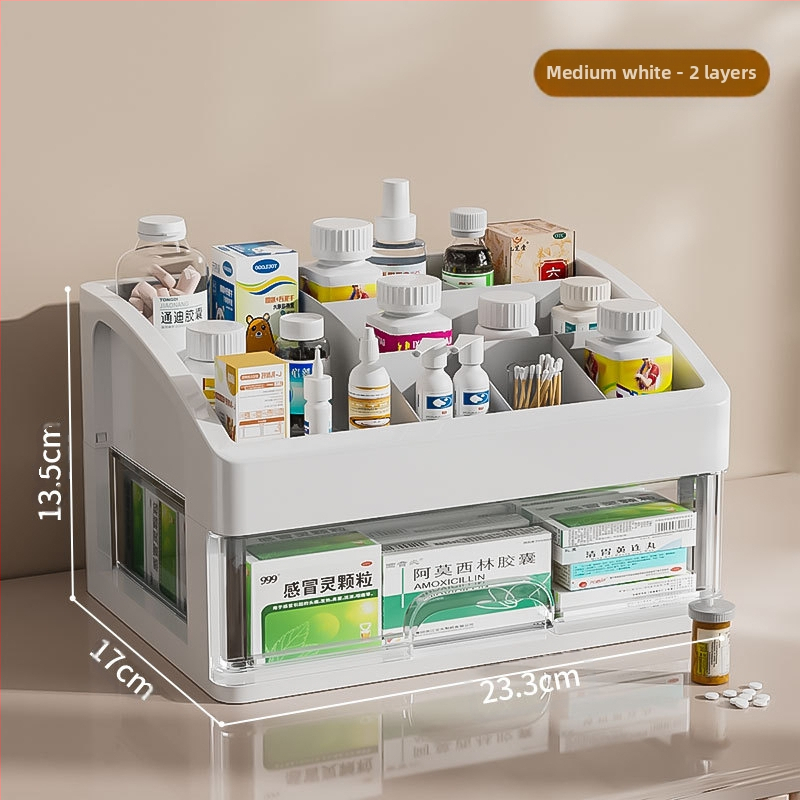 Gyógyszeres doboz háztartási gyógyszerhez Gyógyszertároló doboz Gyógyszeres doboz háztartási nagy kapacitású többrétegű fiókos típusú orvosi kis gyógyszeres doboz
