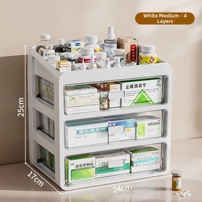 Gyógyszeres doboz háztartási gyógyszerhez Gyógyszertároló doboz Gyógyszeres doboz háztartási nagy kapacitású többrétegű fiókos típusú orvosi kis gyógyszeres doboz