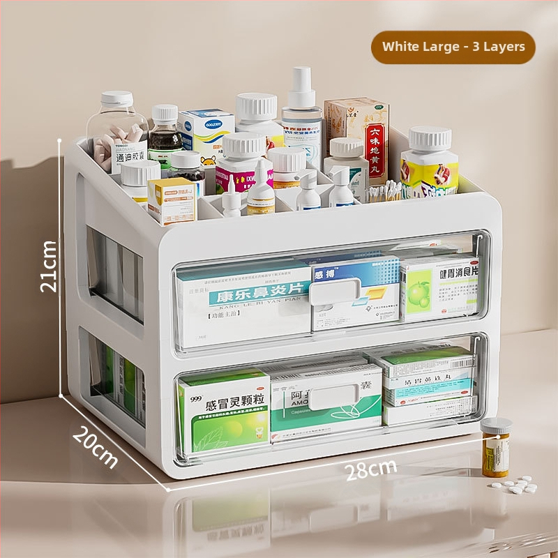 Gyógyszeres doboz háztartási gyógyszerhez Gyógyszertároló doboz Gyógyszeres doboz háztartási nagy kapacitású többrétegű fiókos típusú orvosi kis gyógyszeres doboz