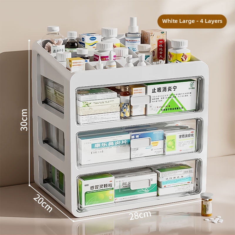 Gyógyszeres doboz háztartási gyógyszerhez Gyógyszertároló doboz Gyógyszeres doboz háztartási nagy kapacitású többrétegű fiókos típusú orvosi kis gyógyszeres doboz