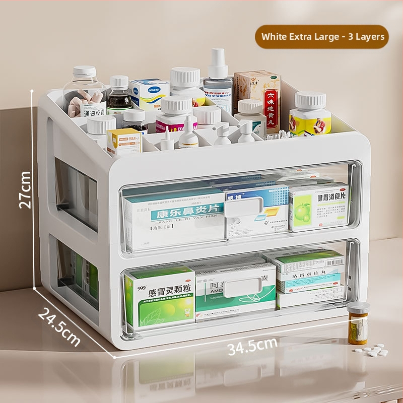 Gyógyszeres doboz háztartási gyógyszerhez Gyógyszertároló doboz Gyógyszeres doboz háztartási nagy kapacitású többrétegű fiókos típusú orvosi kis gyógyszeres doboz