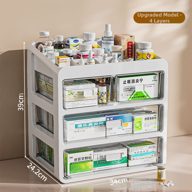 Gyógyszeres doboz háztartási gyógyszerhez Gyógyszertároló doboz Gyógyszeres doboz háztartási nagy kapacitású többrétegű fiókos típusú orvosi kis gyógyszeres doboz