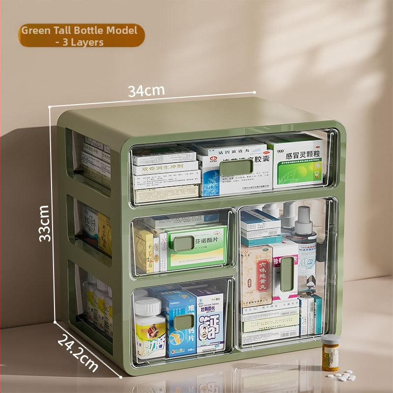 Gyógyszeres doboz háztartási gyógyszerhez Gyógyszertároló doboz Gyógyszeres doboz háztartási nagy kapacitású többrétegű fiókos típusú orvosi kis gyógyszeres doboz