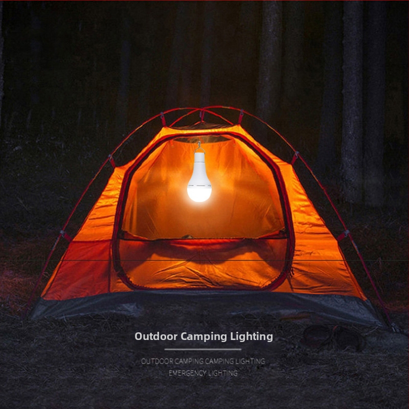 Соларна крушка за зареждане, нощна светлина за пазар, мобилна LED светлина, къмпинг, прекъсване на захранването, аварийно осветление за открито