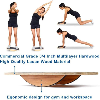 Ξύλινη σανίδα ισορροπίας Εκπαίδευση γιόγκα Σανίδα ισορροπίας συντονισμού Εξοπλισμός γυμναστικής για το σπίτι Σανίδα προπόνησης αποκατάστασης