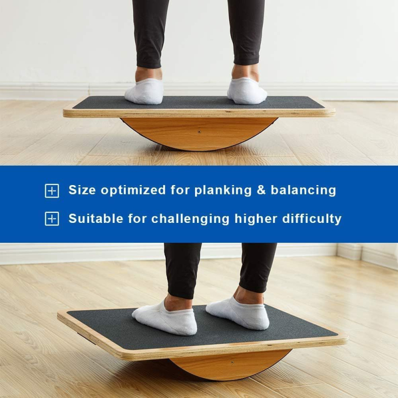 Drevená balančná doska na jogu, koordináciu a balančnú dosku pre domáce fitness vybavenie, rehabilitačnú tréningovú dosku