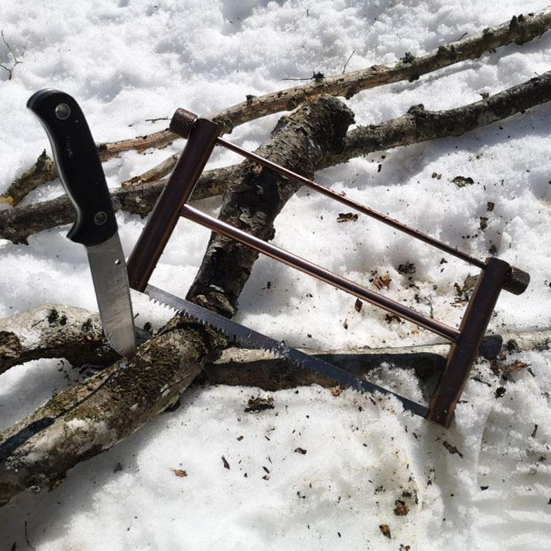 Lengvas lauko daugiafunkcis rankinis pjūklas, nešiojamas stovyklavimo įrankis, greitai nuimamas pjūklo diskas, sodo medienos rankinis pjūklas