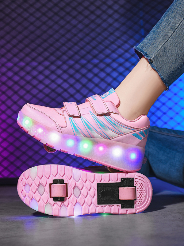 Gamykliniai tarpvalstybiniai „heywalk“ batai vaikams, įkraunami blykstės skriemulių batai studentams, dvigubo rato nematomo diržo jungiklio pačiūžos, didmeninė prekyba