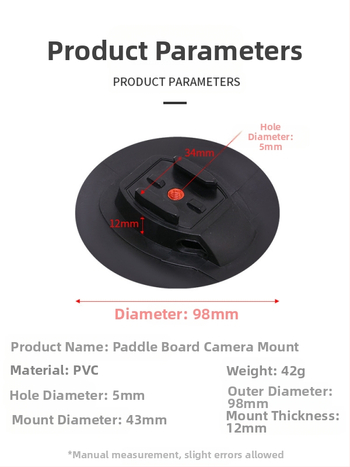 Sportkaamera aerulaua kronsteini aluspandlaga surfilauale tugevdatud PVC alusega välistingimustes salvestaja kinnitusraam