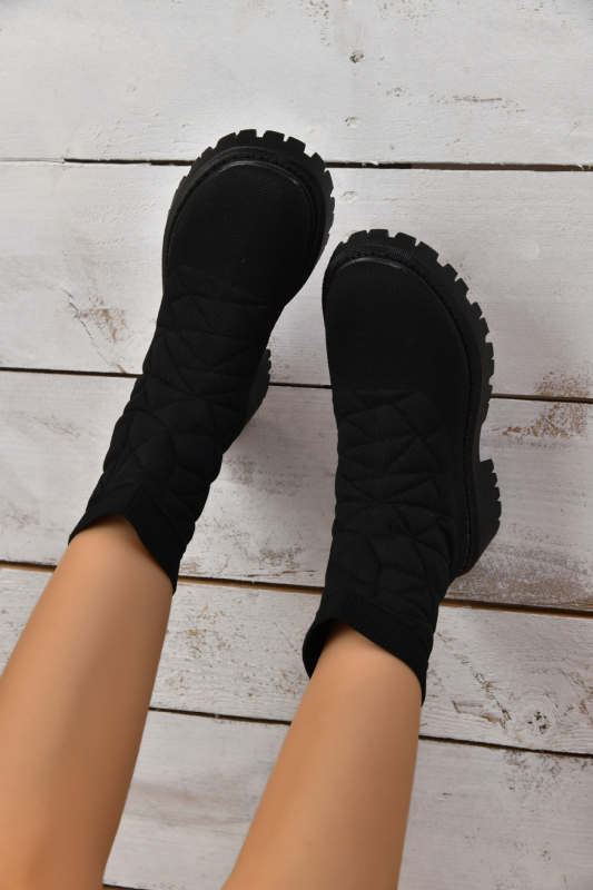 Határon átnyúló külkereskedelem Női repülő szőtt sportbakancs női őszi és téli új független állomás női csizma plus size bebújós zokni csizma