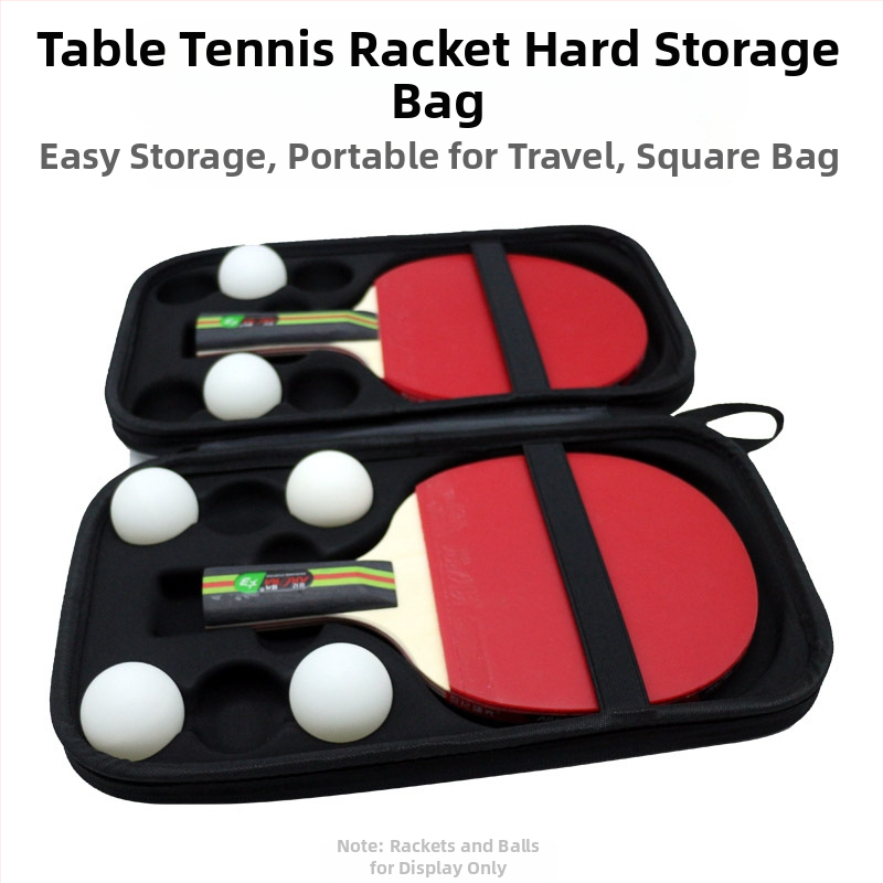 Трансгранична горещо продавана чанта за ракети за тенис на маса, спортна преносима твърда обвивка, устойчива на изпускане, 2 чанти за съхранение от EVA, нов продукт