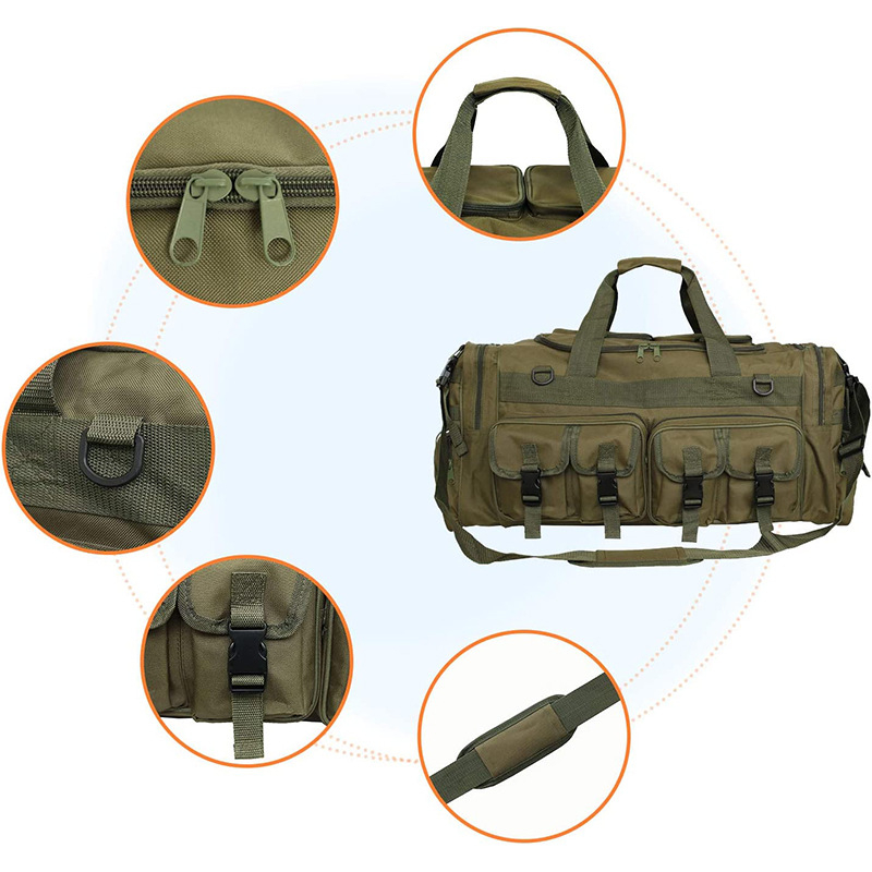 Férfi szabadtéri sport utazótáska, nagy kapacitású taktikai felszerelés válltáska, hegymászás, kempingezés, hordozható fitnesztáska