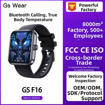 GSF16 Huaqiang North határokon átnyúló forró TikTok valós testhőmérsékletű okosóra pulzusmérő vér oxigén Bluetooth okosóra