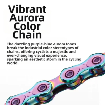 Тайван Kmccobu Aurora Color Велосипедна верига X10 X11 X12 Планински велосипед Шосеен велосипед Ослепително цветен