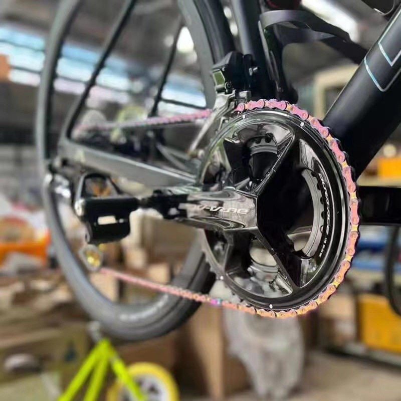 Тайван Kmccobu Aurora Color Велосипедна верига X10 X11 X12 Планински велосипед Шосеен велосипед Ослепително цветен