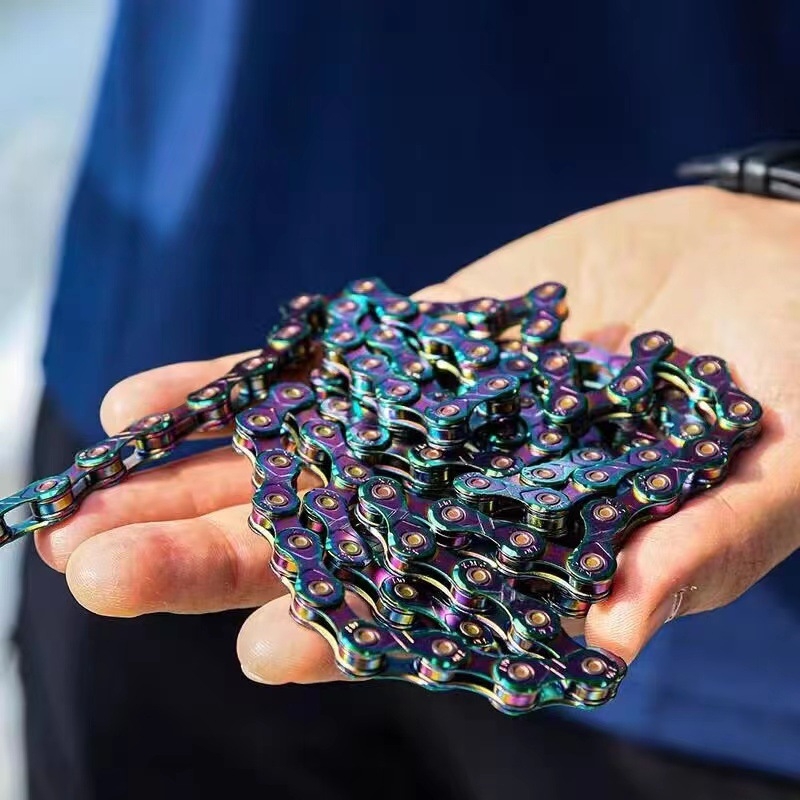 Тайван Kmccobu Aurora Color Велосипедна верига X10 X11 X12 Планински велосипед Шосеен велосипед Ослепително цветен