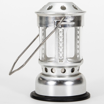 Piiriülene õues kasutatav hõbedane matkalamp alusega alumiiniumsulamist öise kalapüügi teeküünla lamp kalapüügiks rippuv ponilamp hulgimüük