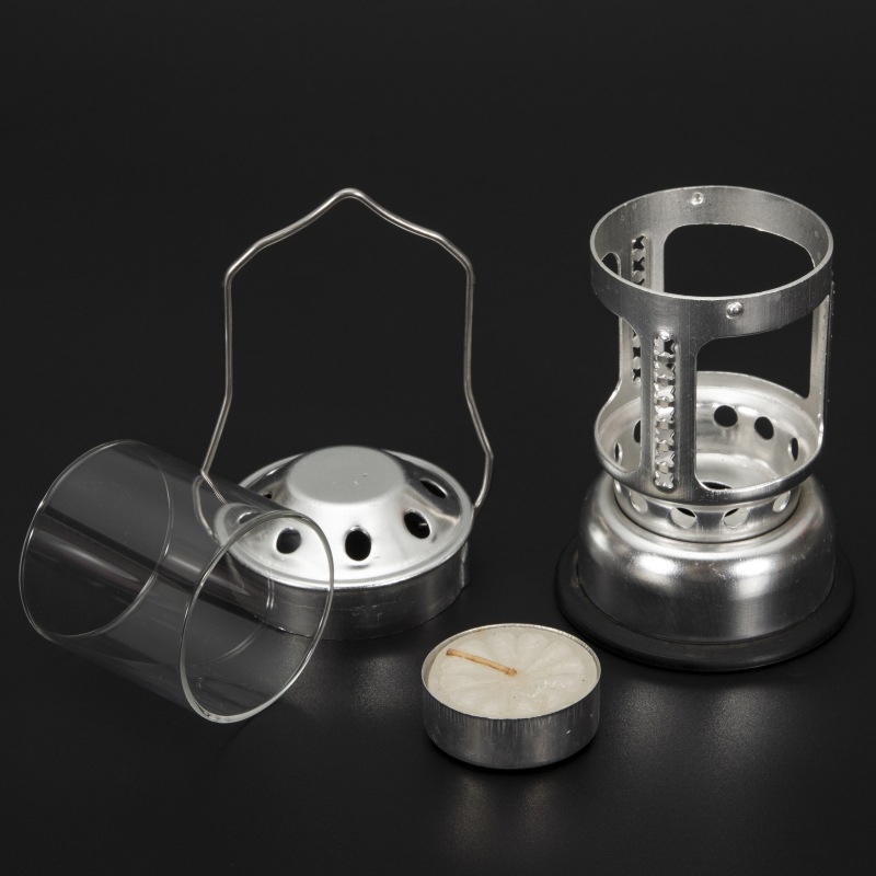 Piiriülene õues kasutatav hõbedane matkalamp alusega alumiiniumsulamist öise kalapüügi teeküünla lamp kalapüügiks rippuv ponilamp hulgimüük