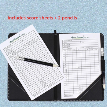Golf kellékek pontozókártya-készlet golf pályán kívüli kiegészítők golf szürke fekete pontozókabát